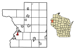 Polk County Wisconsin Incorporated and Unincorporated areas Dresser Highlighted